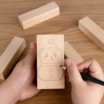 7 Pcs Basswood Blocks for Carving & Whittling - 2 Sizes (4x1x1 & 4x2x2 Inches), Premium Wood Set, Ideal for Crafts, Model Building, and Artisans (Carving & Whittling Wood)