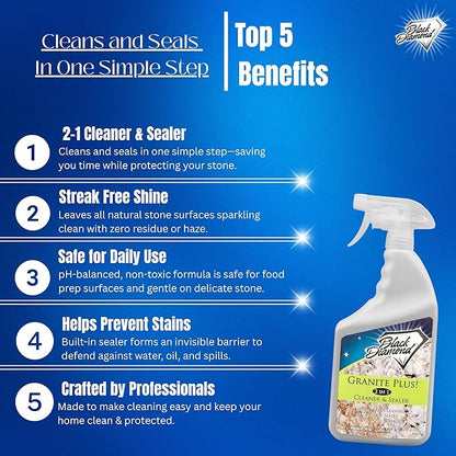 Granite Plus Deep Cleans & Seals All Natural Stone Countertops + Ultimate Grout
