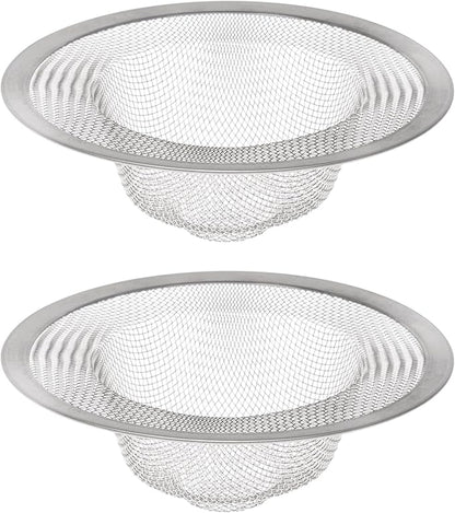 HIC Kitchen Mesh Sink Strainer, 18/8 Stainless Steel, 4.5-Inches