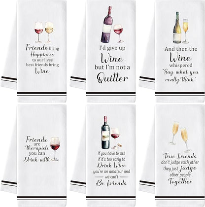 GROBRO7 Funny Wine Hand Towel
