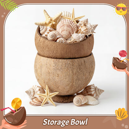 Hushee 12 Pcs Natural Coconut Shell Cups for Party Real Coconut Bowls for Hawaiian Luau Party Supplies, Tropical Tiki Decorations & Candy Buffet Favor Holders