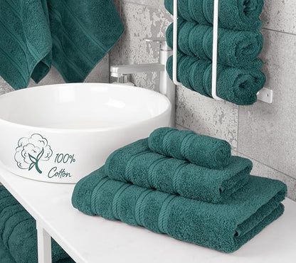 American Soft Linen Premium 3 Piece Towel Set, 1 Bath Towel 1 Hand Towel 1