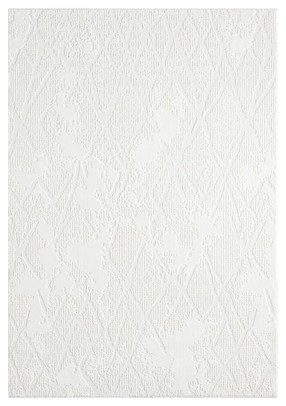 RUGGERRUGS Adel Modern Area Rug for Living Room, 5x7 Rustic Distressed Abstract Cream Neutral Rug, Medium Pile Stain Resistant Carpet for Bedroom, Dining Room or Kitchen (5' x 7', Cream)