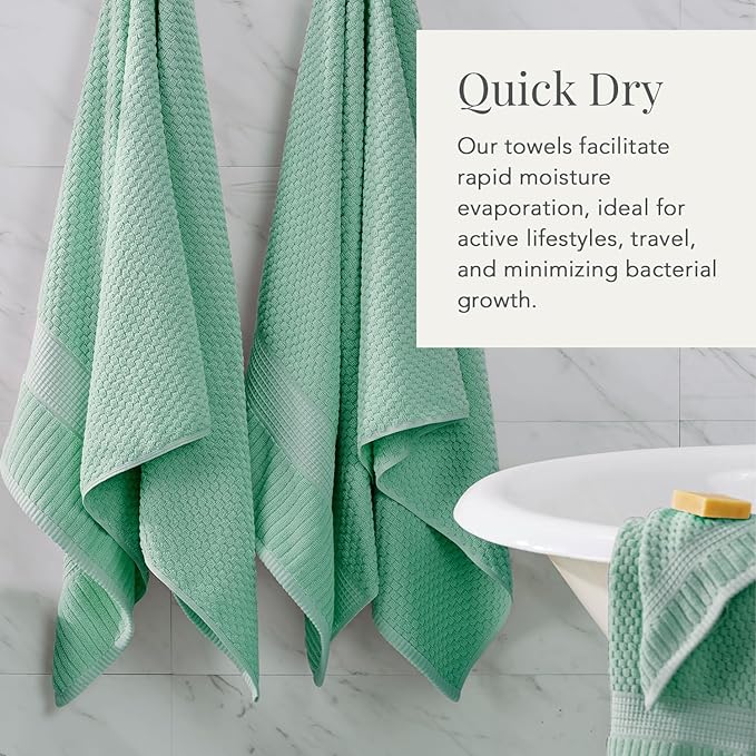 NY Loft 100% Cotton Towel Set| Super Soft & Absorbent Quick-Dry |Textured and
