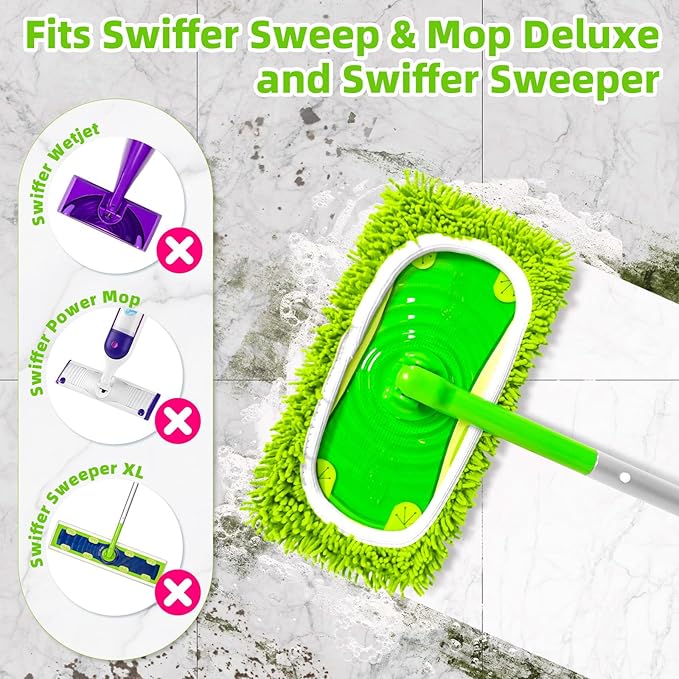 Reusable Dry Sweeping Cloths Microfiber Wet Pads Refill Compatible
