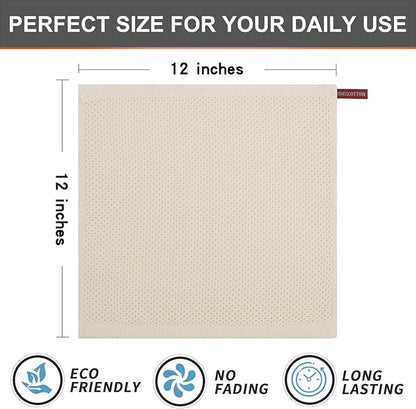 Kitinjoy 100% Cotton Kitchen Dish Cloths