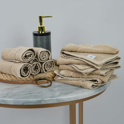 Tens Towels Pack of 60 Washcloths, 12 x 12 Inches, Lighter Weight, Quick to Dry
