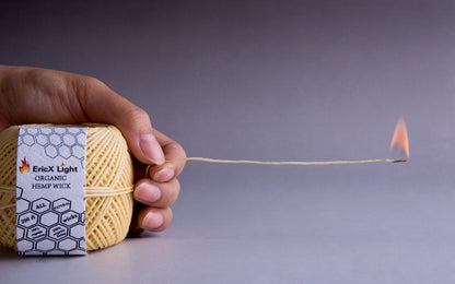 EricX Light Beeswax Hemp Wick,200 ft Spool, Organic Hemp Wick Well Coated with Beeswax,Standard Size(1.0mm)