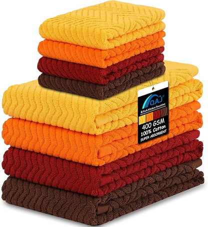 100% Cotton Kitchen Towels and Dishcloths Set