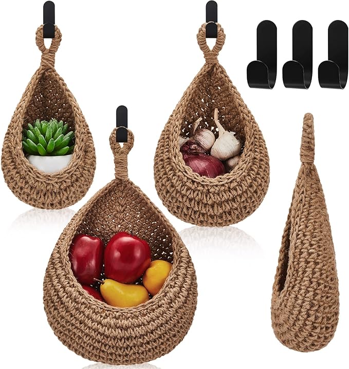 Honeydak Boho Decor Hanging Wall Baskets