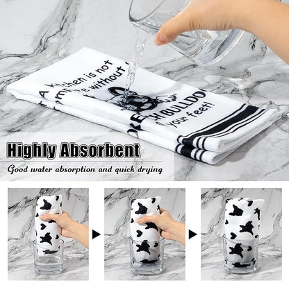 French Bulldog Kitchen Dish Towel