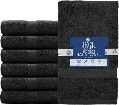 DAN RIVER 6-Pack Premium Hand Towels