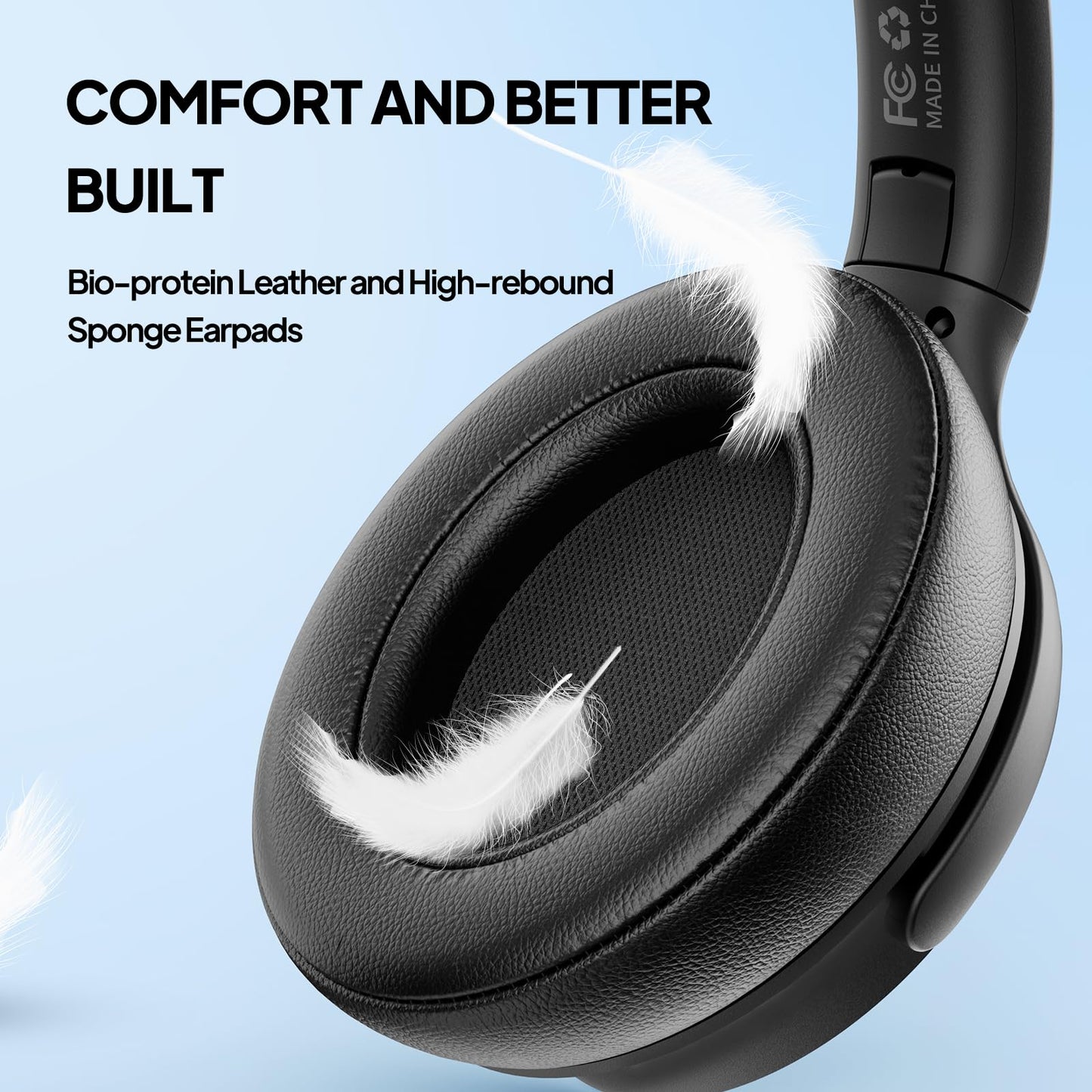 ADOOPE Wired Over-Ear Headphones with USB C Connector, Hi-Fi Stereo Sound, Noise-Isolating Ear Cups, Comfortable Fit for USB C Devices (No Bag, Black)