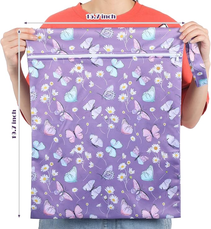 Shappy 2 Pcs Large Travel Laundry Bag Washable Waterproof Wet Dry Large Dirty