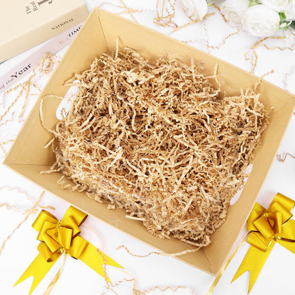 EVELOMO 5 Pack Empty Gift Baskets to Fill - 12" x 10" Large Baskets for Gifts Empty, Sturdy DIY Gifts Baskets Sets with 200g Crinkle Cut Papers for Birthdays Weddings Parties and Holidays (Kraft)