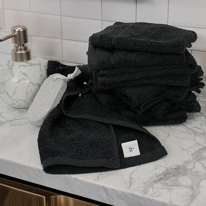 Tens Towels Pack of 60 Washcloths, 12 x 12 Inches, Lighter Weight, Quick to Dry