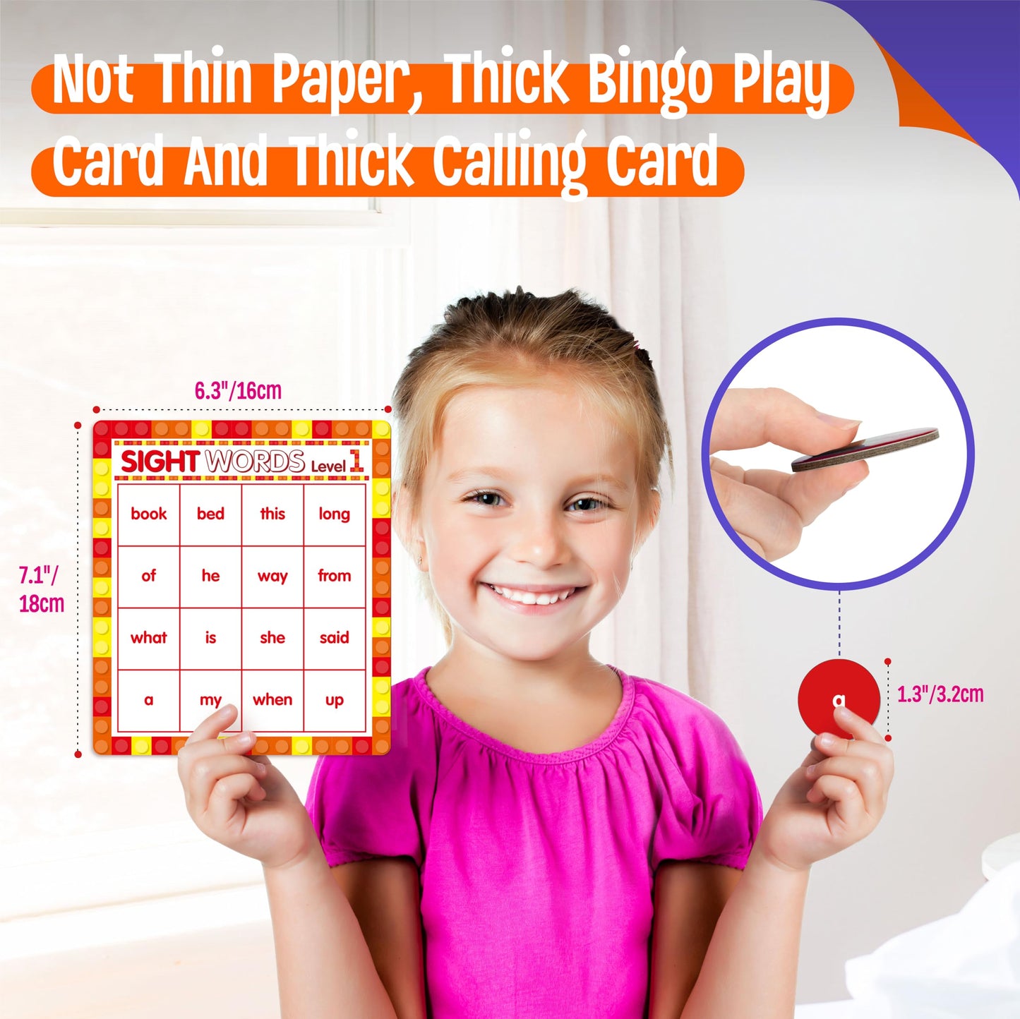 SpriteGru Sight Word Bingo Game, 160 Sight Words Learn to Read Level 1 & Level 2 Bingo Board Game Dolch's & Fry's Words Lists for Kindergarten and Preschool Kids 4-8, Perfect for Classroom & At Home
