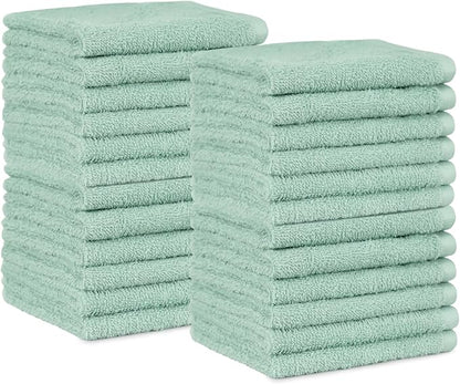 Amazon Basics Highly Absorbent, Fast Drying 100% Cotton Washcloths