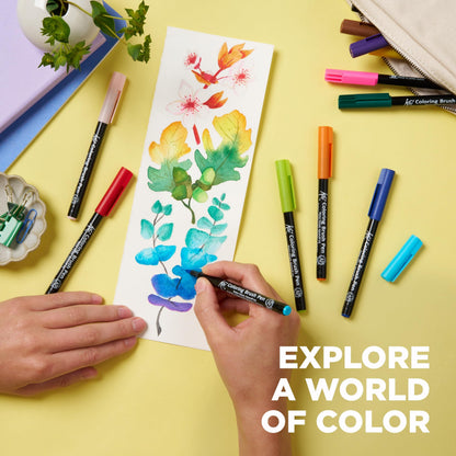 SAKURA XBR-48SA 48-Piece Koi Assorted Coloring Brush Pen Set