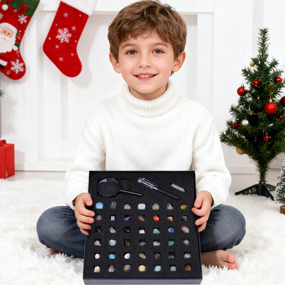 Rock Collection Starter Kit, 43 Pcs Rocks, Gemstones & Crystals Assorted Kit with Guide, Minerals Geology Education Science Gift for Adults Kids