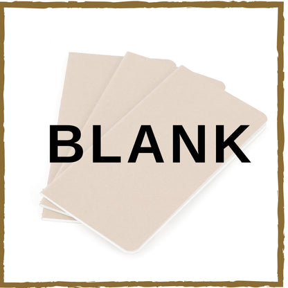 WANDERINGS A5 Blank Travelers Notebook Insert / A5 Journal Refill | 5.5" x 8.3" / 14cm x 21cm | 3 Booklets, 240 Blank Pages | Travelers Notebook Refills for Journals, Diaries, Planners