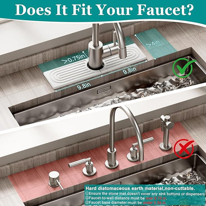 Stone Faucet Mat for Kitchen Sink