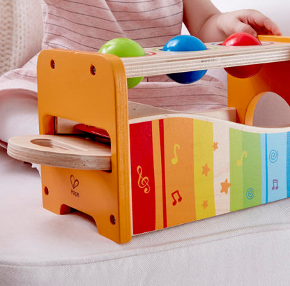 Hape Pound & Tap Bench with Slide Out Xylophone - Award Winning Durable Wooden Musical Pounding Toy for Toddlers