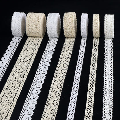 ZNZAKKA Crochet Lace Ribbon Sewing Lace Trim for DIY Scrapbooking Wedding Crafts Supply, 28 Yards (Mix)