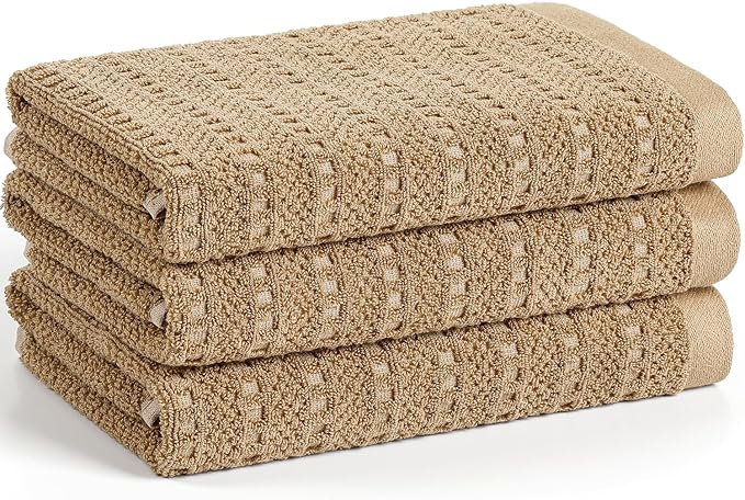 SALAS Kitchen Dish Towels, Bulk Cotton Kitchen Hand Towels, 390 GMS Plaid Dish