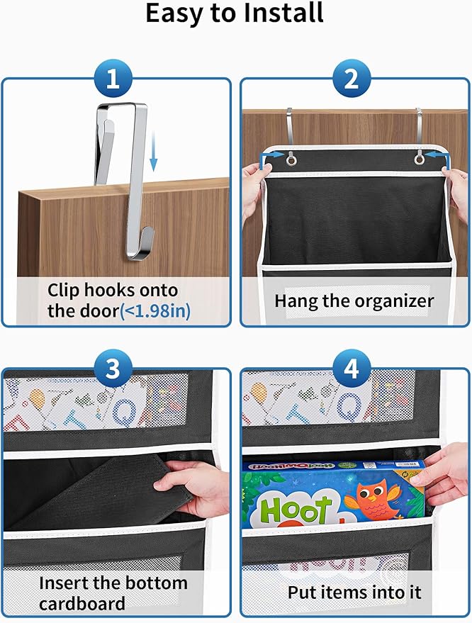 JARLINK Over the Door Organizer Storage, 5 shelf Hanging Organizer