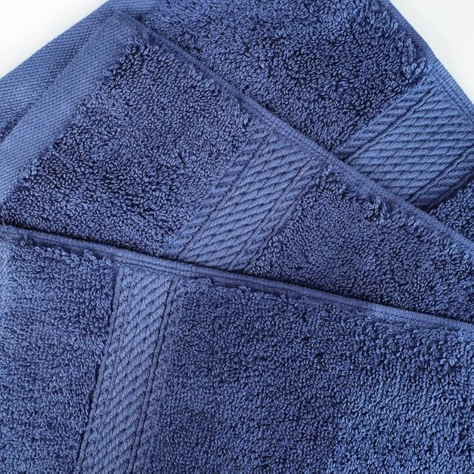 Superior Egyptian Cotton Pile Face Towel/Washcloth Set of 6, Ultra Soft Luxury