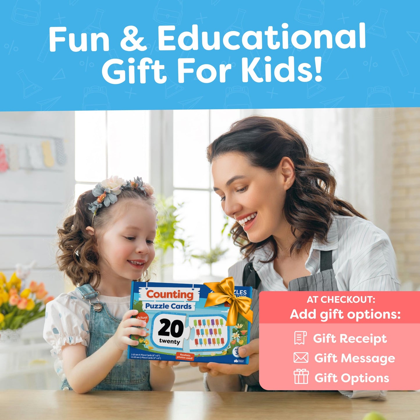 Number Puzzle Kindergarten Math Games - Number Matching Puzzle - 20 Sets Learning Numbers Puzzles - Counting Toys for Toddlers Kids Ages 3-5 - Educational Toys Preschool Learning Activities