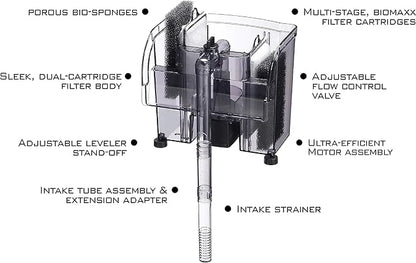 EA Performance Hang-On Power Filter - for Tanks up to 30 GAL - Not Made in Ch!na!