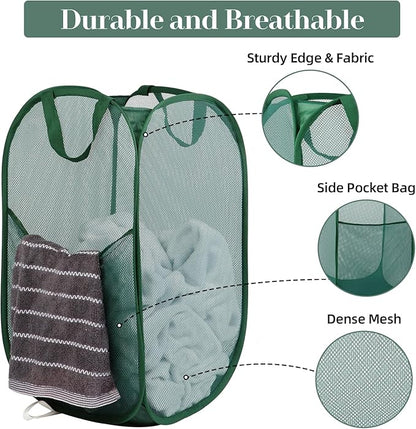 Durable Collapsible Laundry Baskets, Tear-resistant Pop Up Hamper
