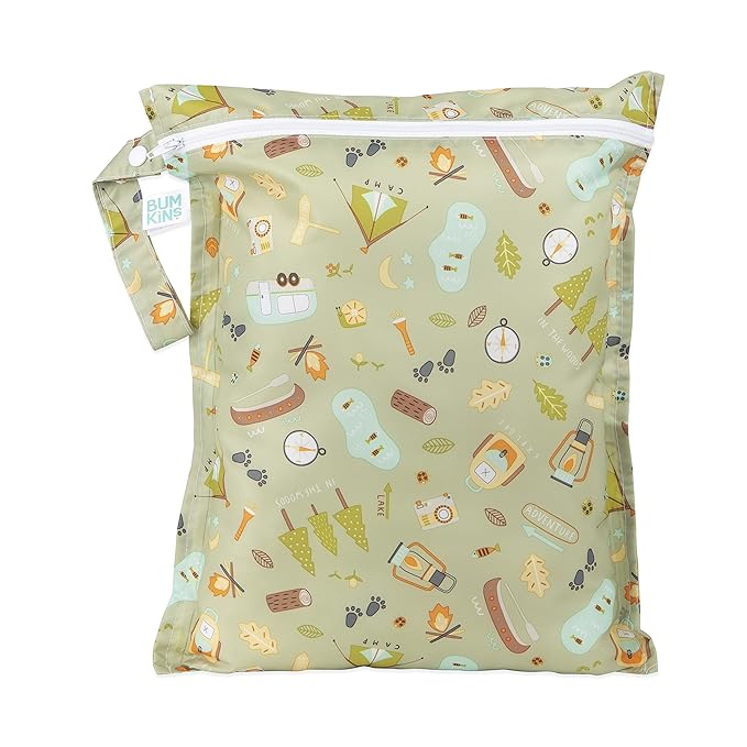 Bumkins Waterproof Wet Bag for Baby, Swim Suit, Cloth Diapers, Pump Parts