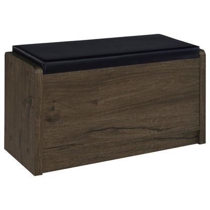 Coaster Home Furnishings - Arrington - Engineered Wood - Storage Bench with Pull-Out Drawer, Adjustable Shelf and Open Compartment - Entryway & Living Room- Smoked Oak Finish - 910321