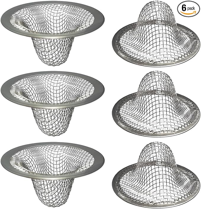 1.0" Bathroom Sink Drain Strainers, Mop Pool, RV Sink, Stainless Steel Drain