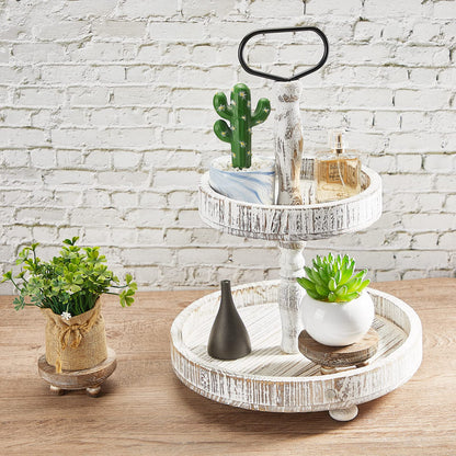 Yalikop Set of 4 Mini Wood Risers for Decor Round Wooden Riser Small Wooden Stool Display Decorative Farmhouse Rustic Wood Pedestal Stand for Plant Pot Tiered Tray Cake Food Home(Brown)