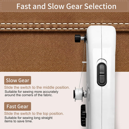 Hand Held Sewing Machine for Adults & Beginners, with a 15 PCS Basic Sewing Kit, Portable Mini Hand Sewing Machine, Dual Power (AC/DC) for Quick Repairs, DIY Projects on Clothes, Jeans, Home & Travel