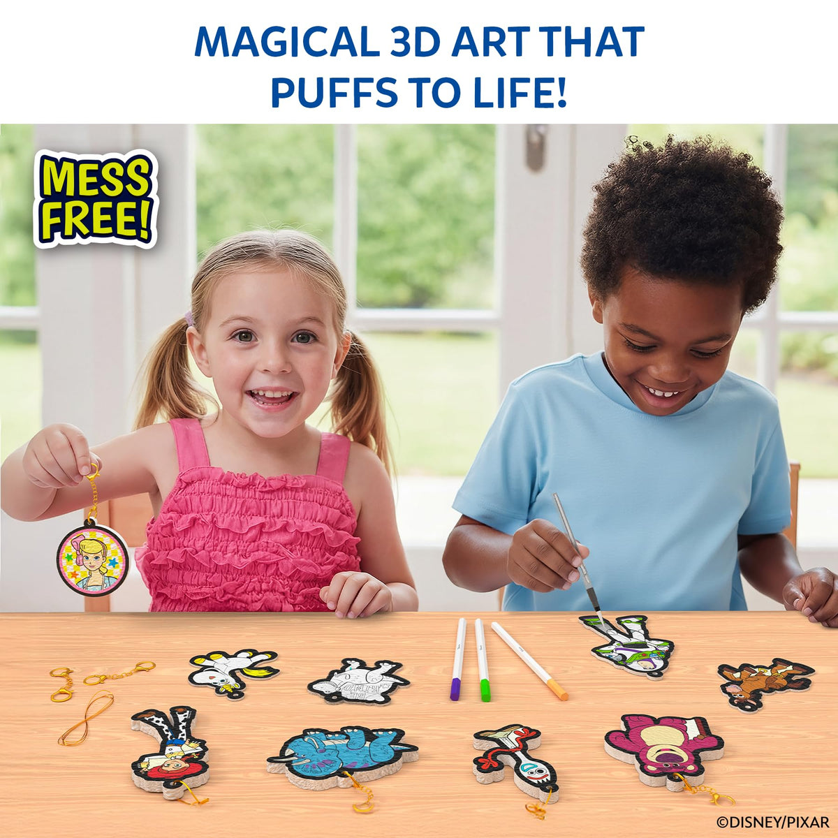 Skillmatics Disney•Pixar Toy Story Aqua Puffs - 3D Art Kit, Mess-Free Paint by Number Craft for Kids, DIY Color & Inflate Activity, Travel Toys & Gifts for Ages 4, 5, 6, 7, 8, 9, 10, 11, 12