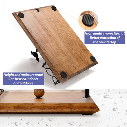 Charming Wooden Napkin Holder with Bird Design – Includes Space for Salt and Pepper Shakers – Multifunctional Black Napkin Holder for Table, Kitchen & Outdoor Use