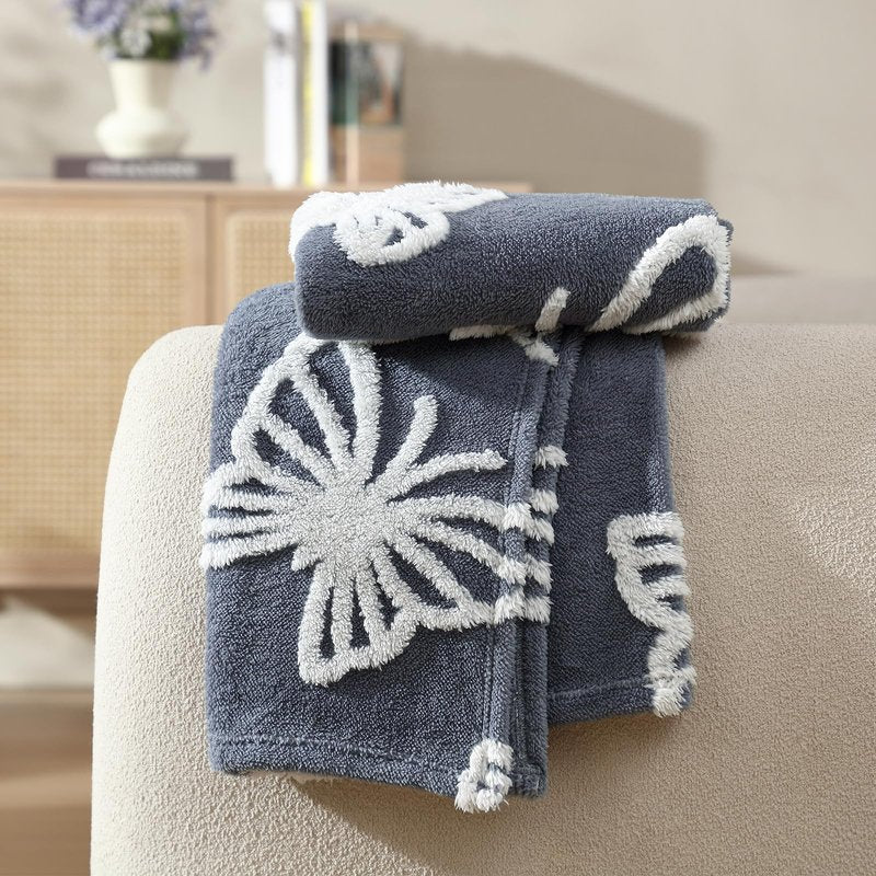 ClevaHome Super Soft Butterfly Pattern Throw Blanket - Ultra Cozy Warmth, Plush Fleece for All Seasons, Decorative and Comfortable, 50x60 inches