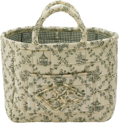 Quilted Fabric Storage Basket