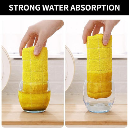 Homaxy 100% Cotton Terry Kitchen Dish Cloths, Ultra Soft and Absorbent Dish