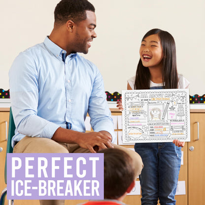 Hadley Designs All About Me Posters for Classroom Must Haves - 20 Star Student Poster, 100 Days of School Items, Star of The Week Poster Elementary Classroom Decor, End of School Year Teacher Supplies