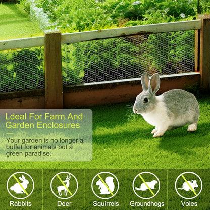 Chicken Wire Fencing, 24 Rifny 16.5 Inch x 60 Feet Chicken Wire Mesh Roll for Garden Plants, 1 Inch Mesh Hexagonal Galvanized Metal Poultry Wire Netting for Chicken Coop Rabbit Dogs Barrier
