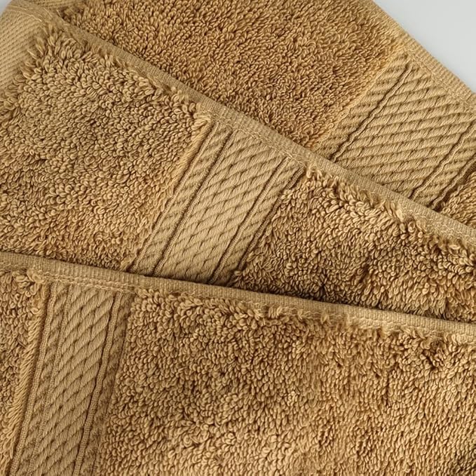 SUPERIOR Egyptian Cotton Pile Hand Towel Set of 4, Ultra Soft Luxury Towels