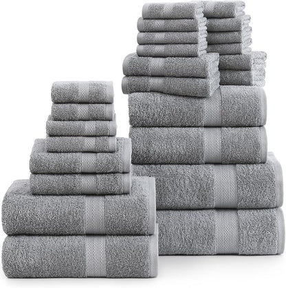 LANE LINEN Luxury 24 PCs Bath Towels Set