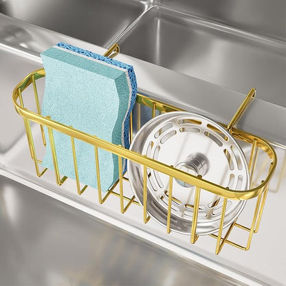 SWTYMIKI Sponge Holder for Kitchen Sink, Kitchen Sink Caddy Rustproof Sponge
