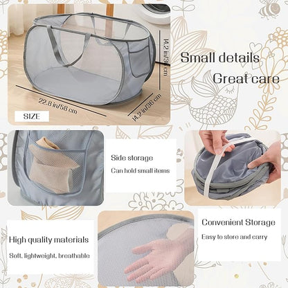 4 Pcs pop up laundry hamper Sturdy Large Capacity collapsible laundry basket